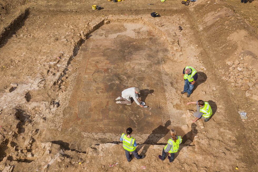 The Rutland villa dig uncovered a unique find. (University of Leicester Archaeological Services/PA)