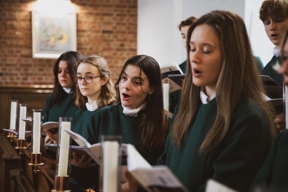 The scholars of the University of Exeter chapel choir
