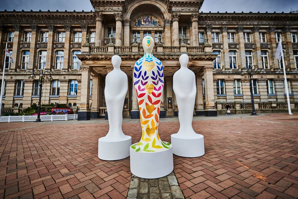 The sculptures in Birmingham (David Oates/PA)