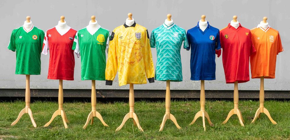 Mystery England footballer selling eight shirts from Italia 90 World Cup