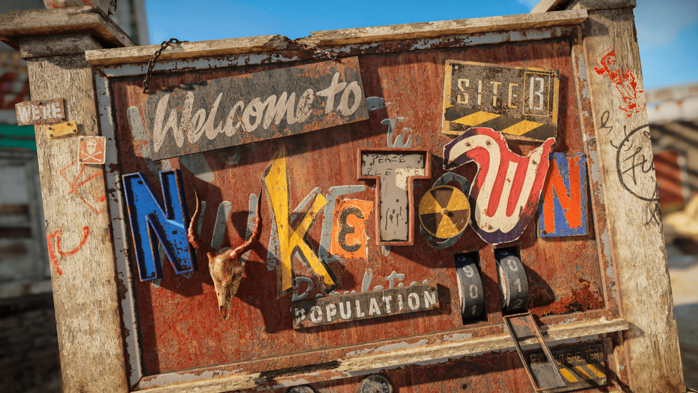 The sign in Nuketown '84 in Call of Duty: Black Ops Cold War