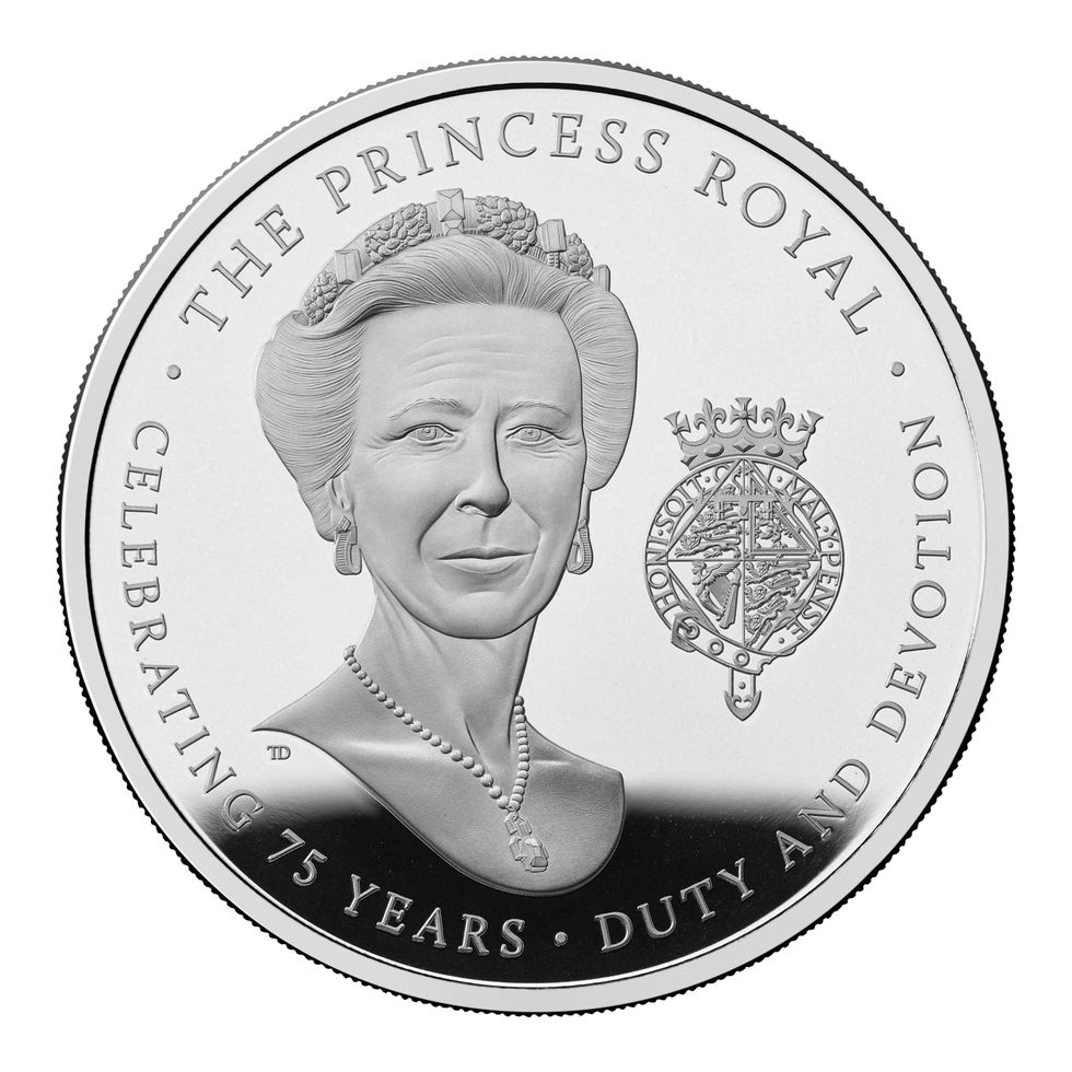 The silver proof version of Anne's coin