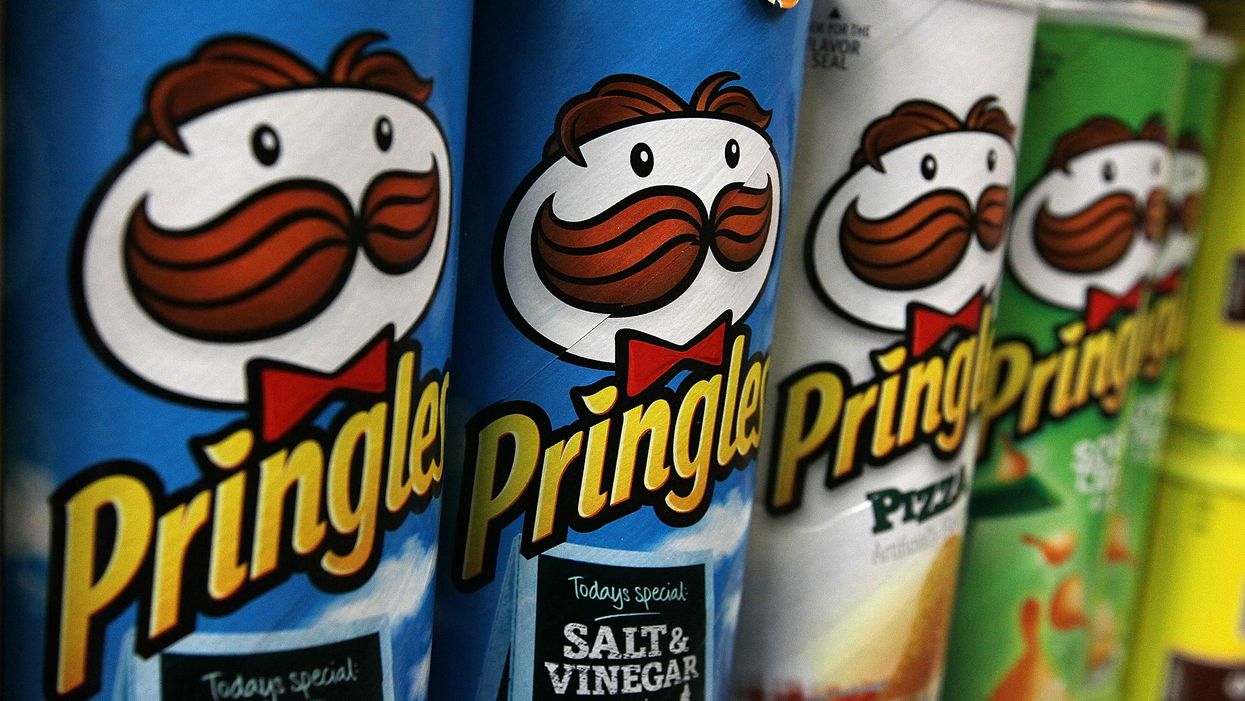 <p>The single crisp costs almost 260 times more than a normal can of  Pringles  </p>