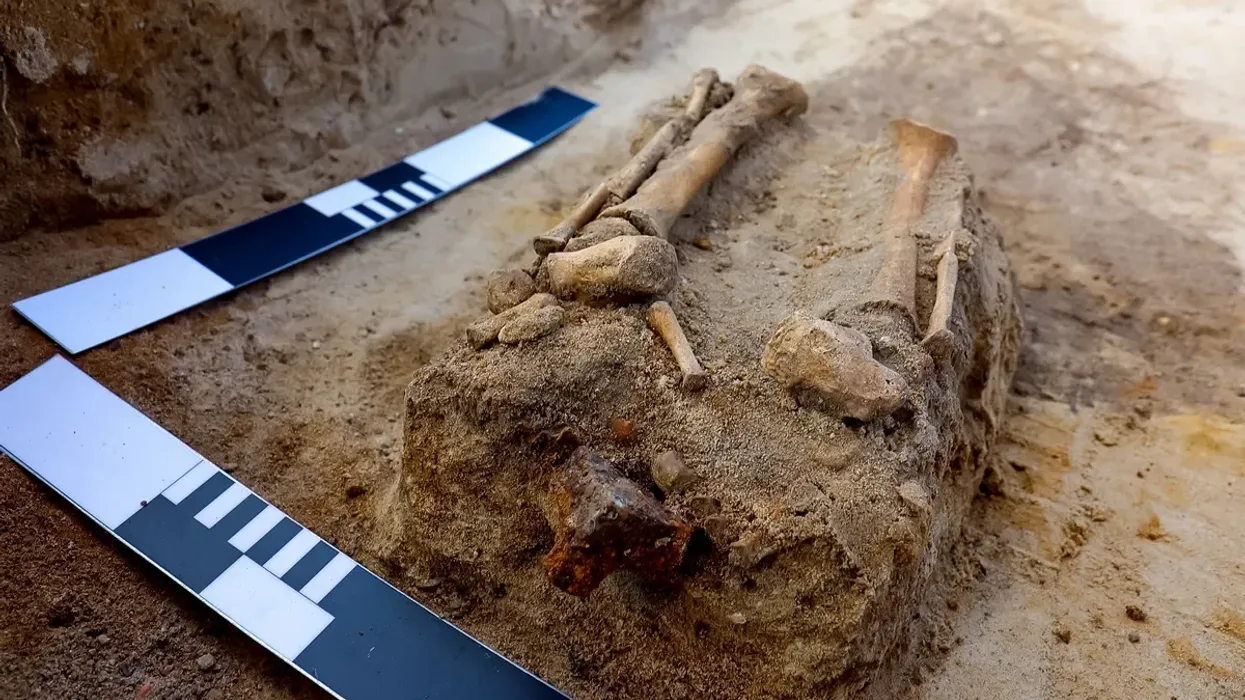 Padlocked 'vampire' child found buried in horrifying discovery