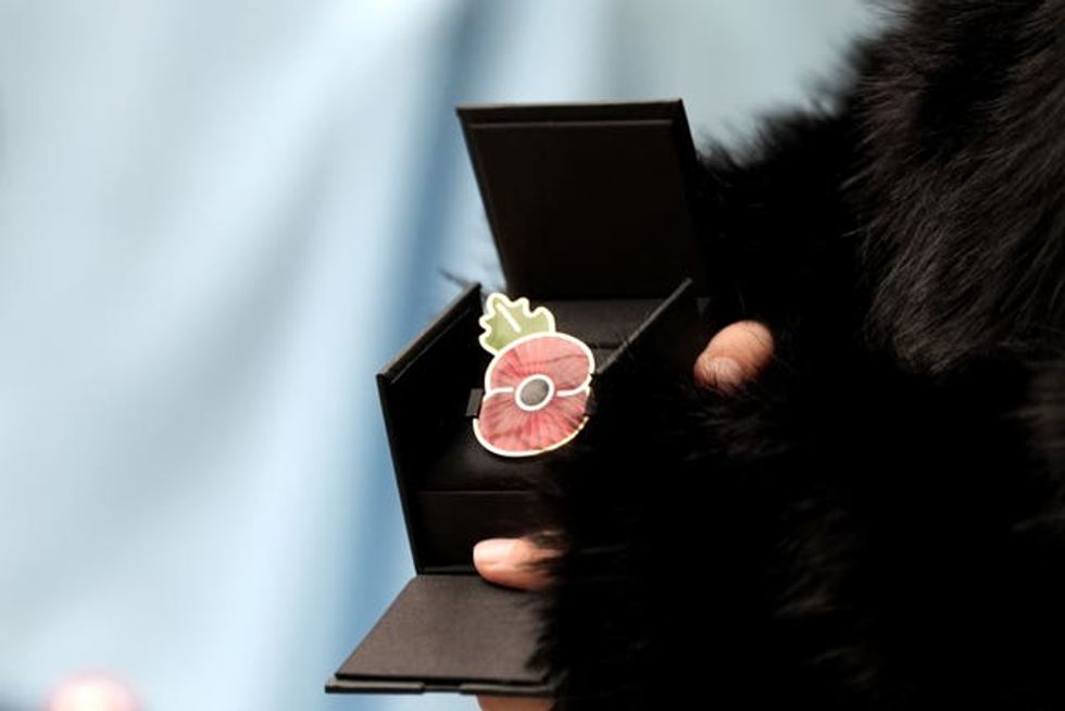 The special poppy has been made from the metal from Spitfires