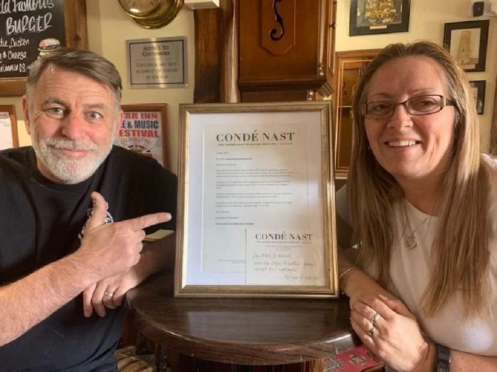 Cornish pub receives framed apology from Vogue magazine after name-change gaffe