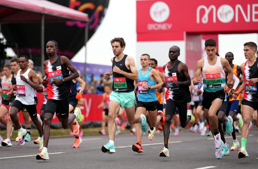 The start of the men\u2019s elite race (John Walton/PA)