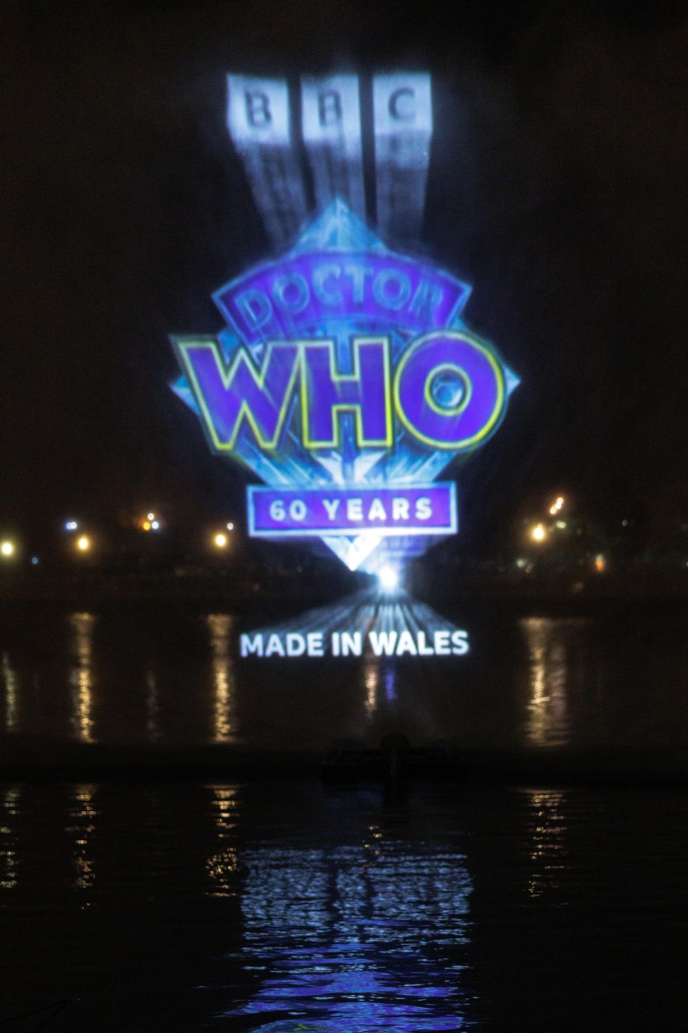 Sixty years of Doctor Who celebrated with water-based projection in Cardiff