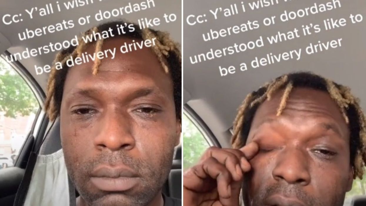 <p>The TikToker appeared emotional has he shared the realities of being a delivery driver</p>