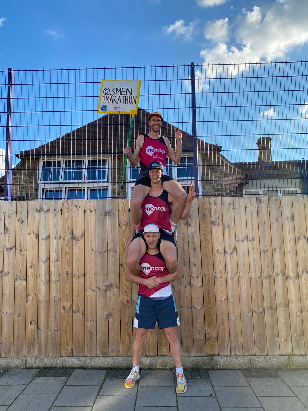 The trio are raising money for Mencap (3 Men 1 Marathon)