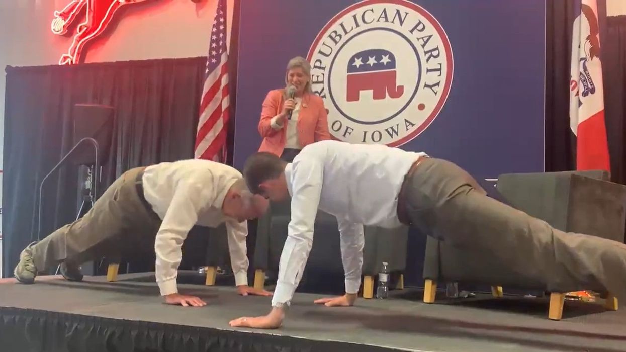 <p>The two senators were raising awareness about mental health</p>