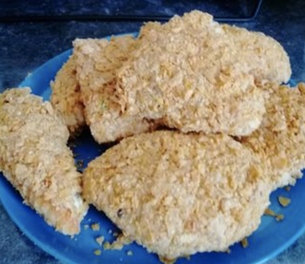 The \u2018chicken\u2019 was recreated with cake rolled in cereal
