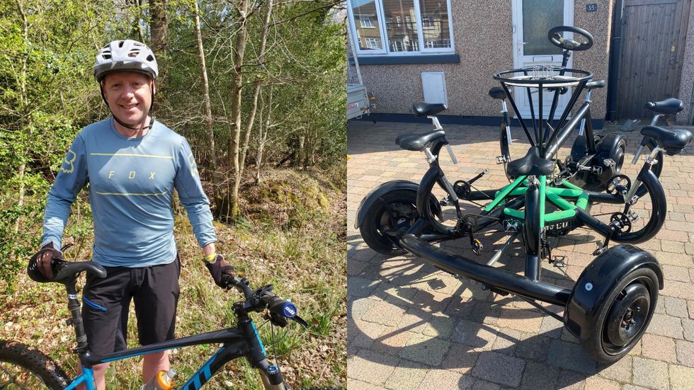 Friends to traverse length of UK on seven-person bike in record charity attempt