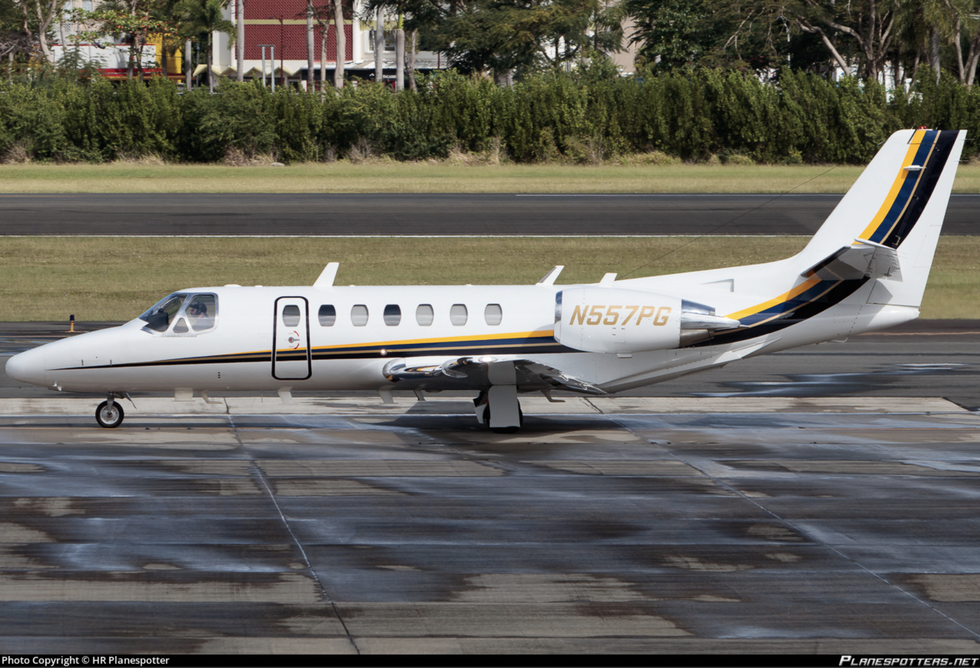 The US Department of Justice Cessna Citation 560.