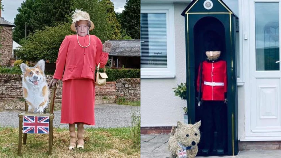 Village celebrates jubilee with 104 royal-related scarecrows