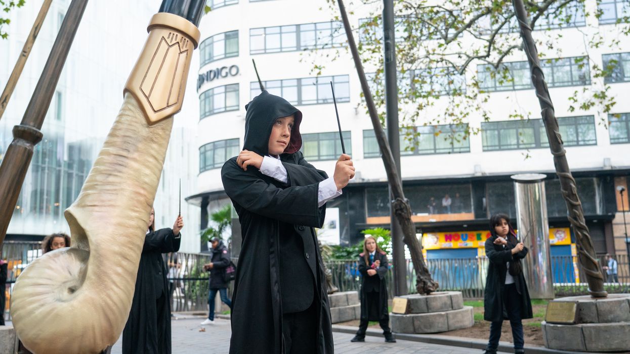 The wands have been installed in London’s Leicester Square (Dominic Lipinski/PA)