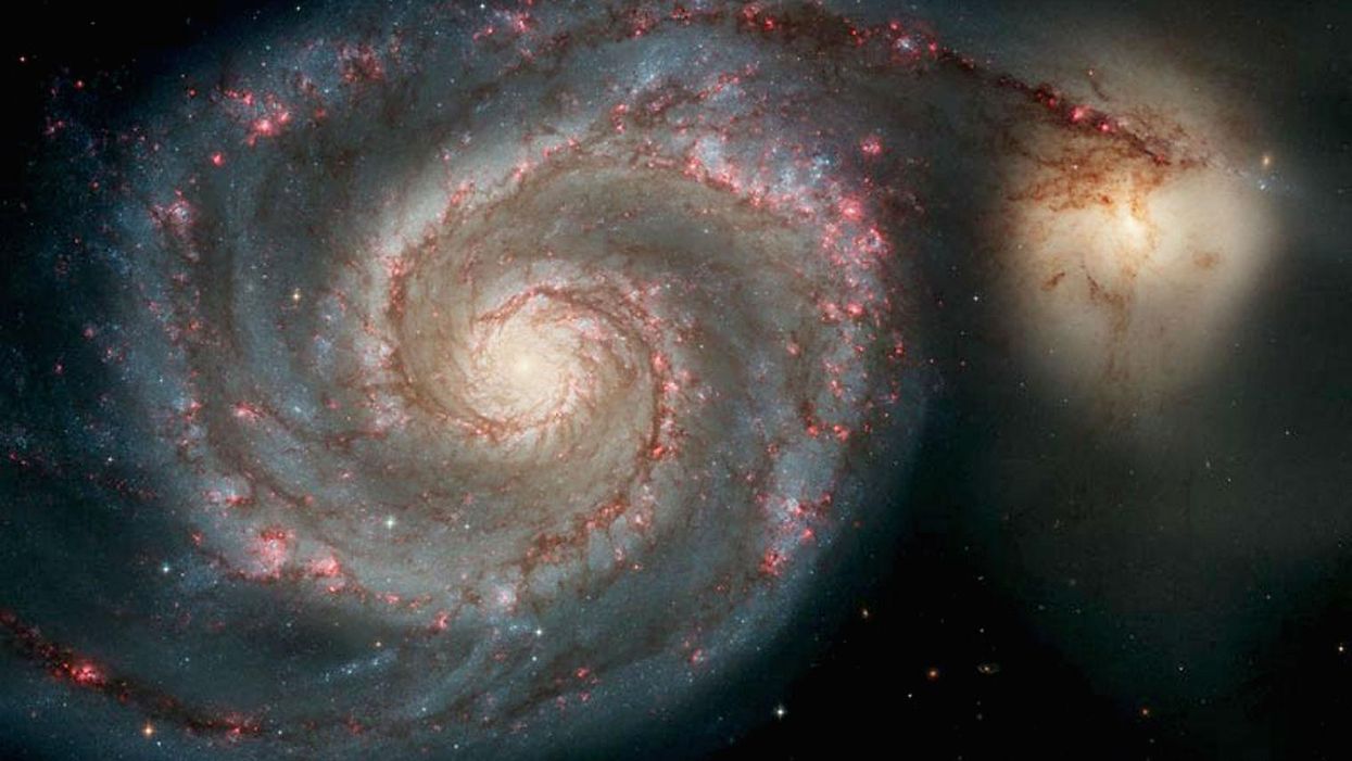 The Whirlpool Galaxy, captured by the Hubble Space Telescope