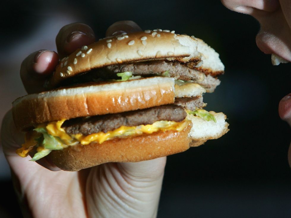 The woman couldn\u2019t resist a McDonald\u2019s burger