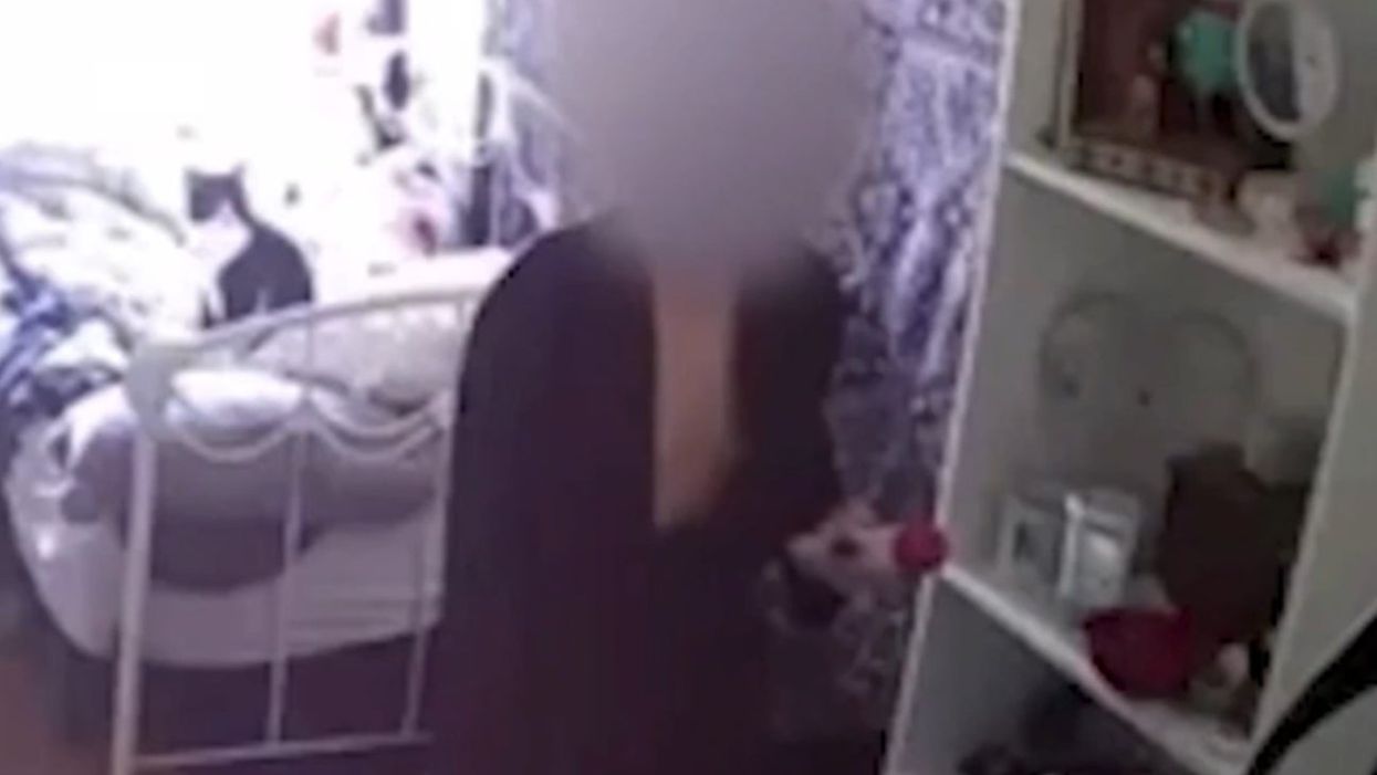 <p>The woman was caught with a hidden camera</p>