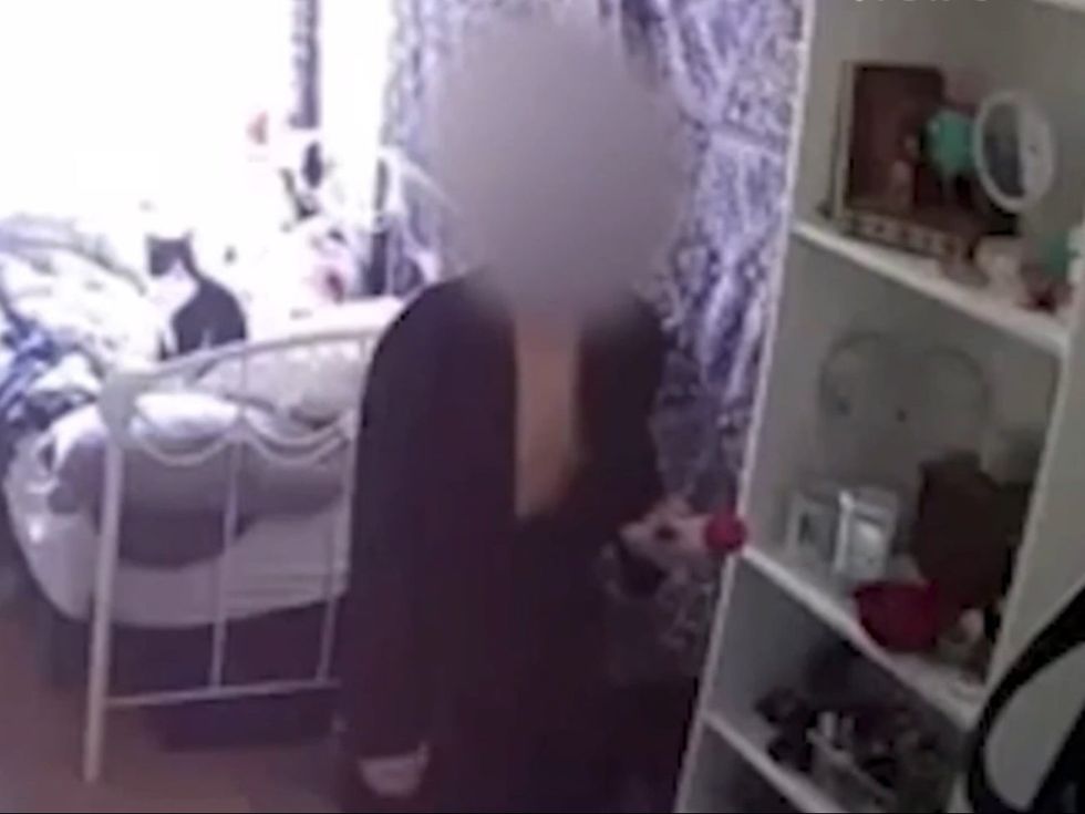 <p>The woman was caught with a hidden camera</p>