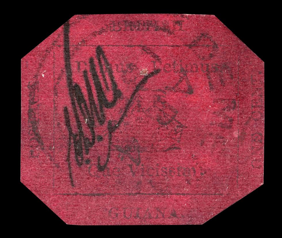 The world\u2019s rarest stamp, the British Guiana 1c Magenta (1856)