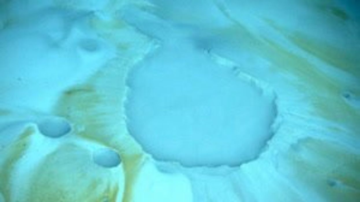 Horrifying 'red lake' turns anything that touches it into stone