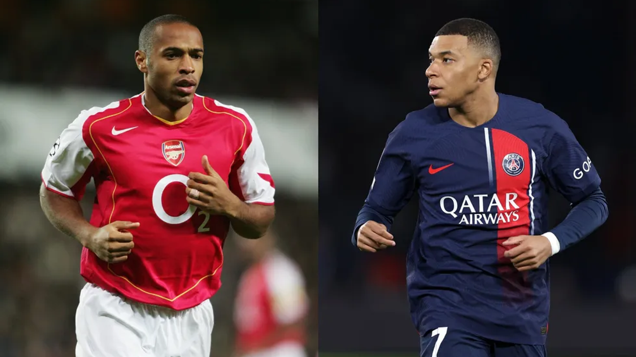 Thierry Henry at Arsenal and Kylian Mbappe at PSG