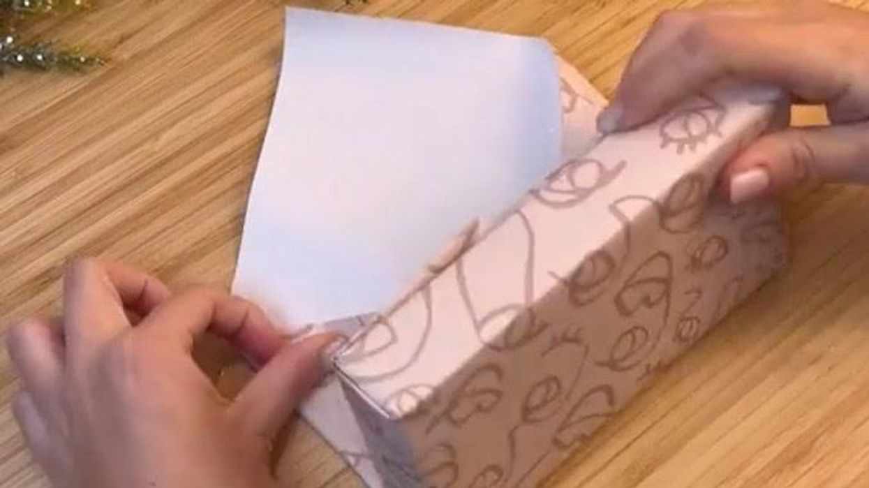 This simple hack allows you to wrap Christmas presents when you've