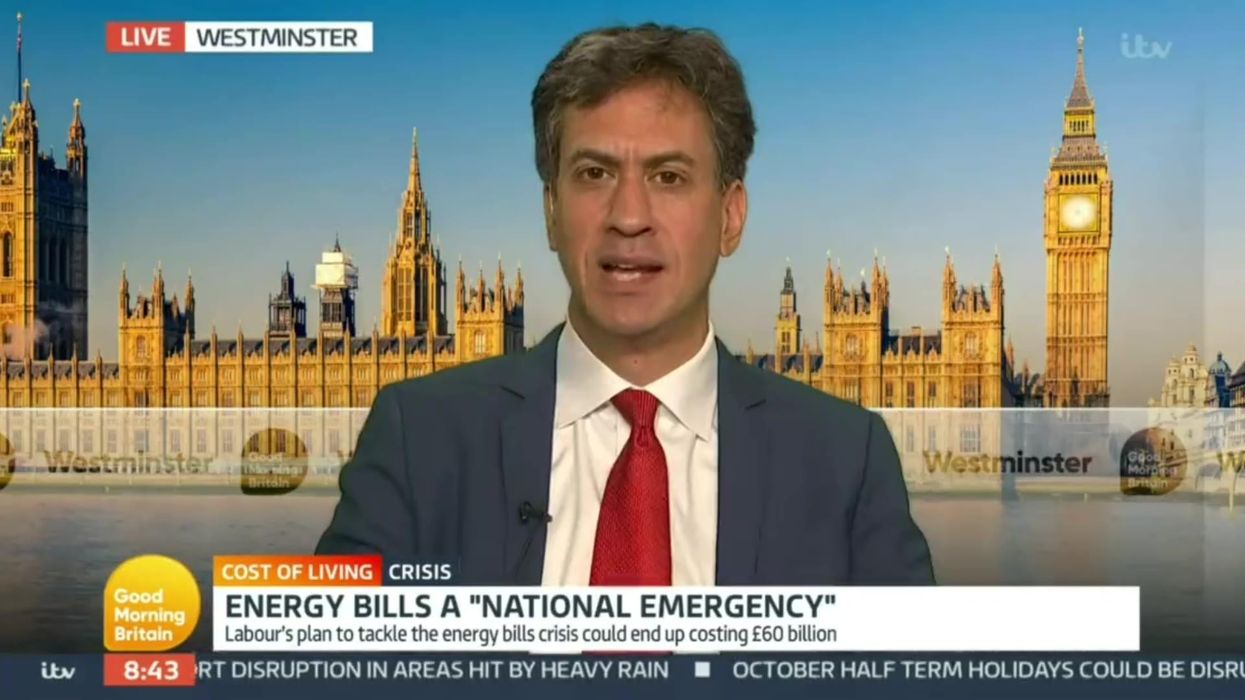 Awkward moment GMB presenter asks Ed Miliband about his 'tan'
