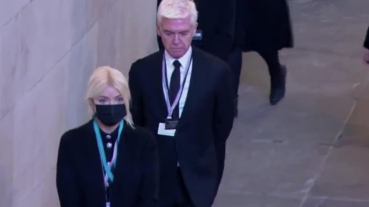 Holly Willoughby and Phillip Schofield accused of 'skipping queue' for Queen's coffin