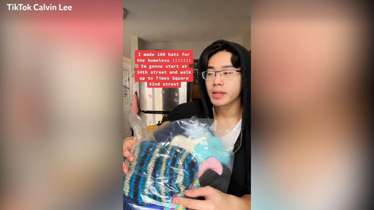 This TikToker is breaking crocheting stereotypes and helping the homeless
