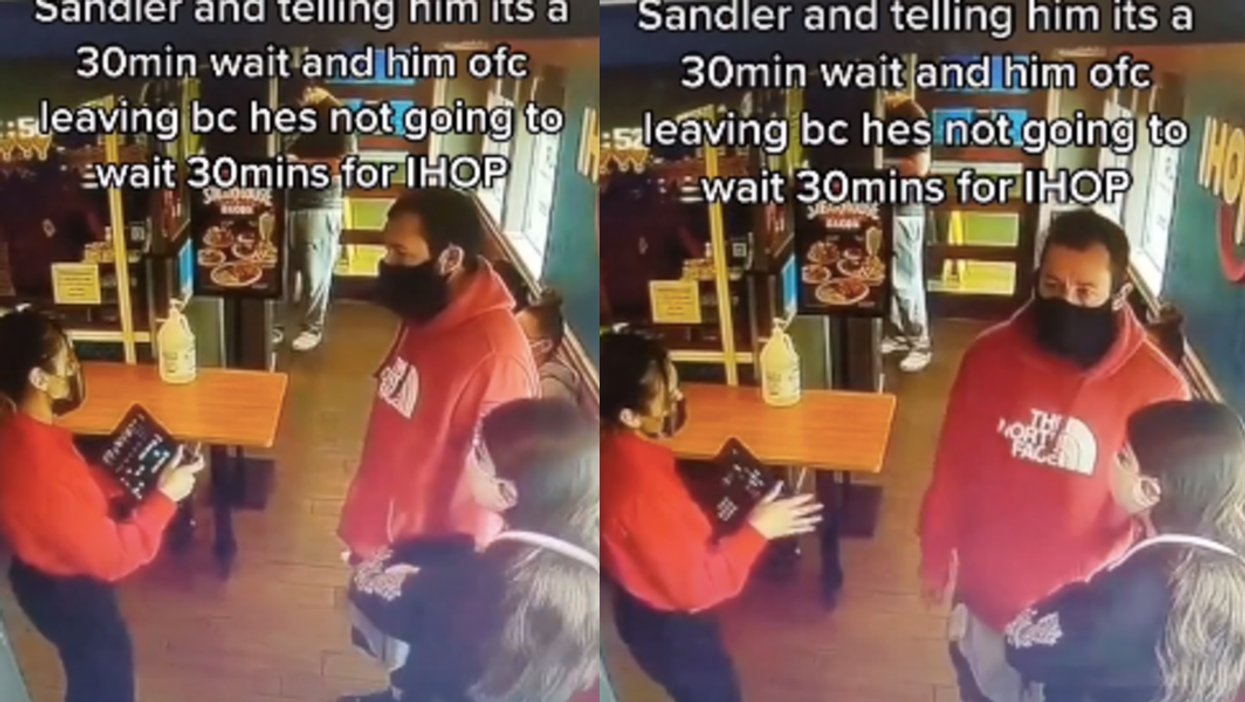 <p>This TikToker told Adam Sandler that it would be a 30 minute wait if he wanted pancakes and the commenters were pleased.</p>