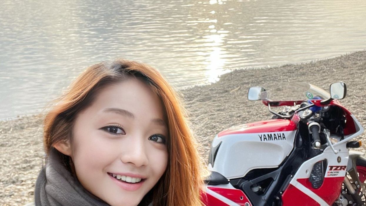 <p>This young woman was created on FaceApp</p>