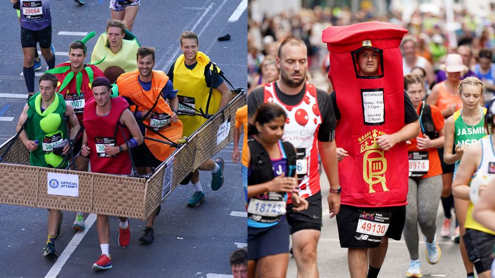 Gorillas, fruit and Buzz Lightyear: London Marathon’s fancy dress raises smiles