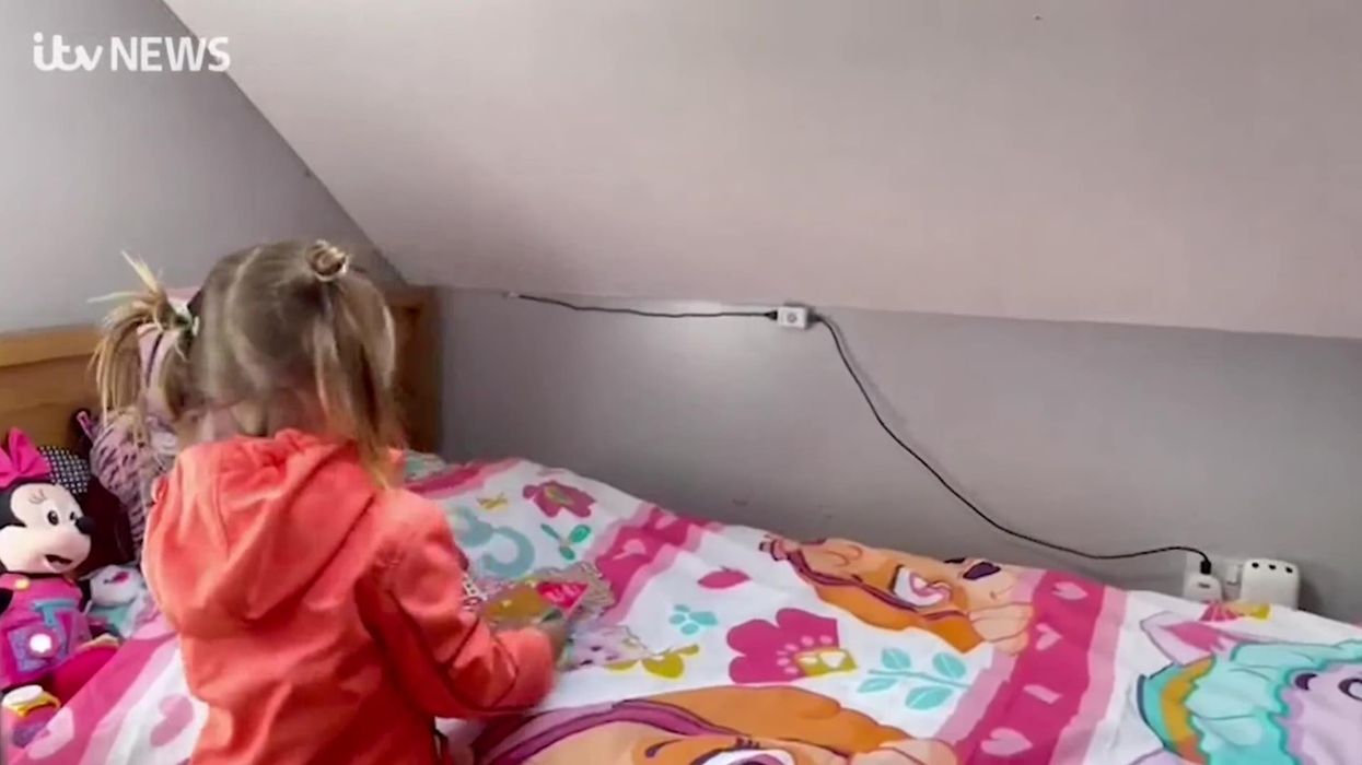 This is the incredible moment a three-year-old Ukrainian refugee sees her new bedroom