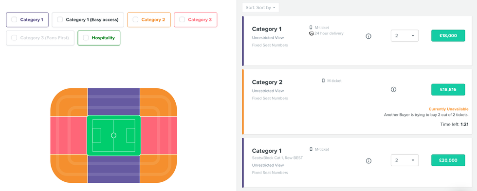 Tickets on sale for the Euro 2020 final on Sunday
