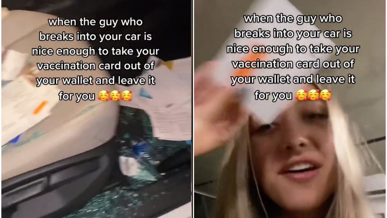 <p>TikTok user Katie Reagan showed her car’s windows had been smashed in</p>