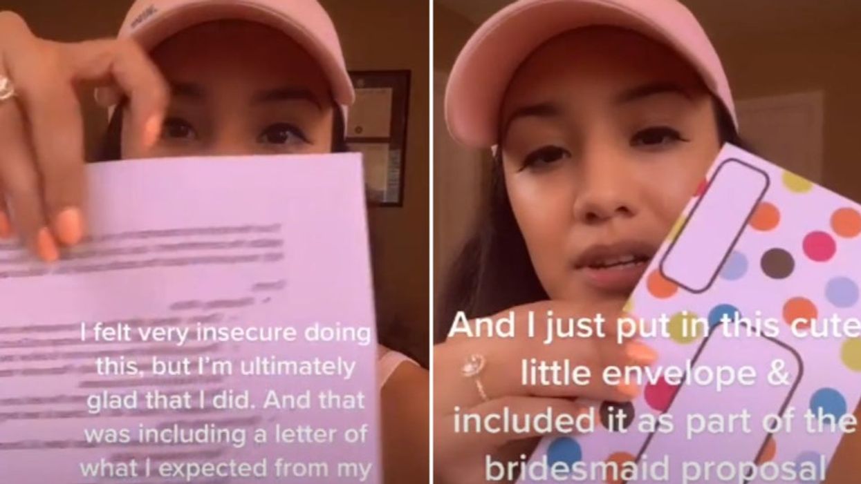 <p>TikToker Lisa shows viewers the letter she gave her bridesmaids</p>