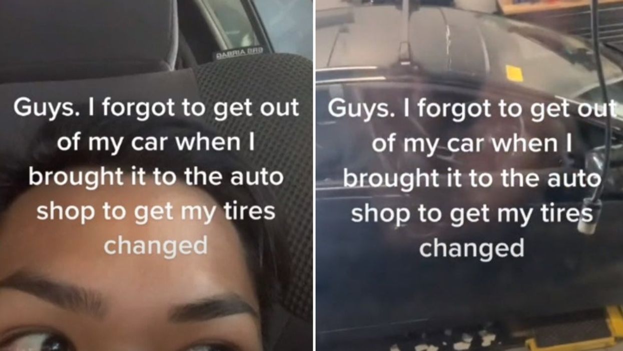 <p>TikToker Mark Perpose got himself into a stick situation after forgetting to leave his car while mechanics changed his tires</p>
