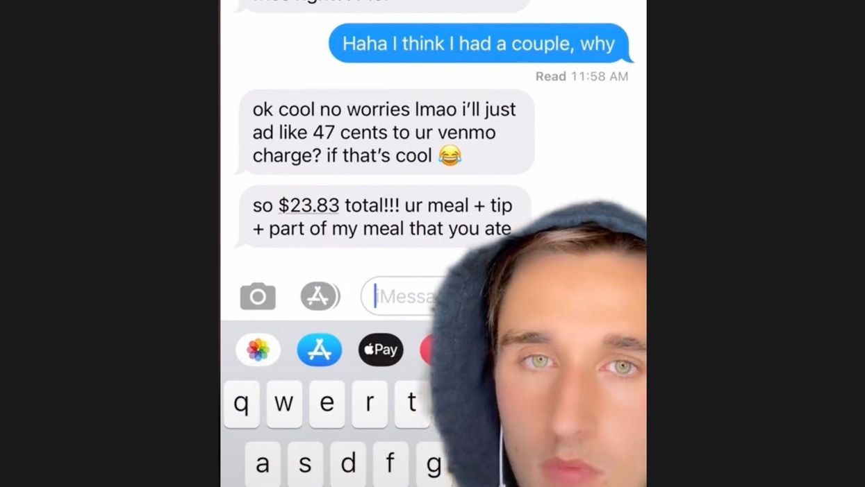 <p>TikToker Peter Pierdinock was not impressed by his friend’s thriftiness</p>