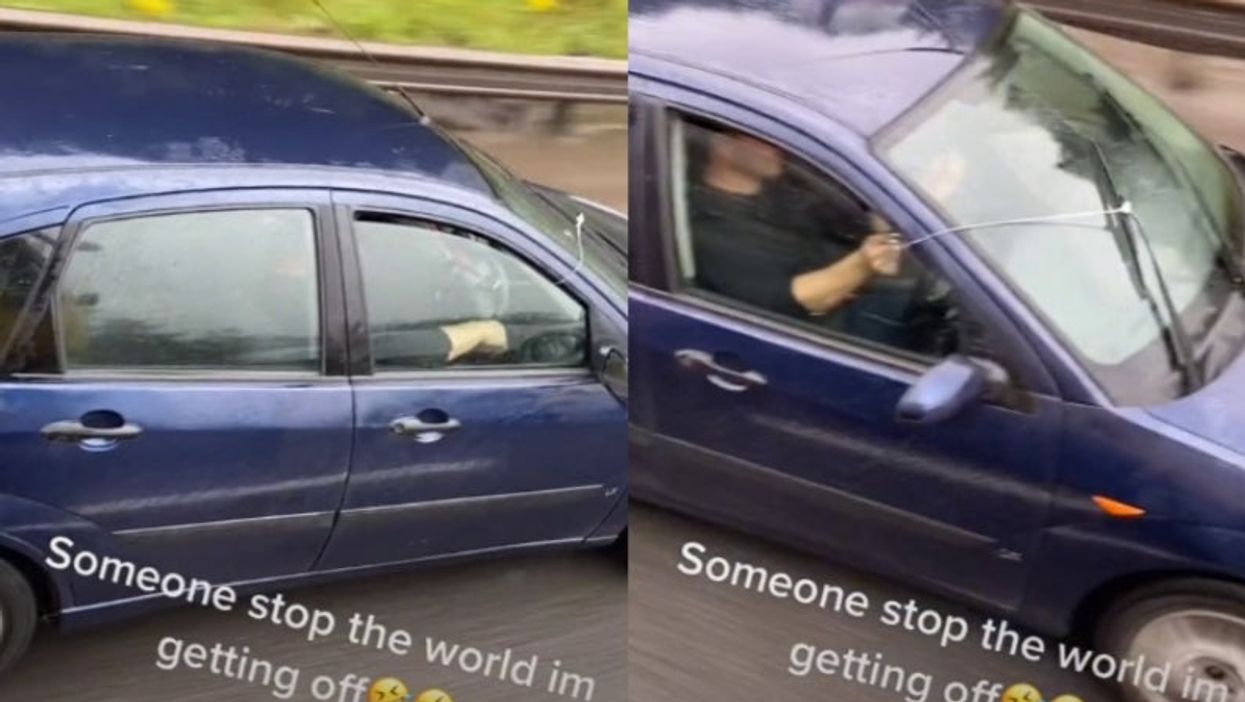 <p>TikToker Stephen captured the moment he saw a driver operating one of it’s windscreen wipers with a bit of string </p>