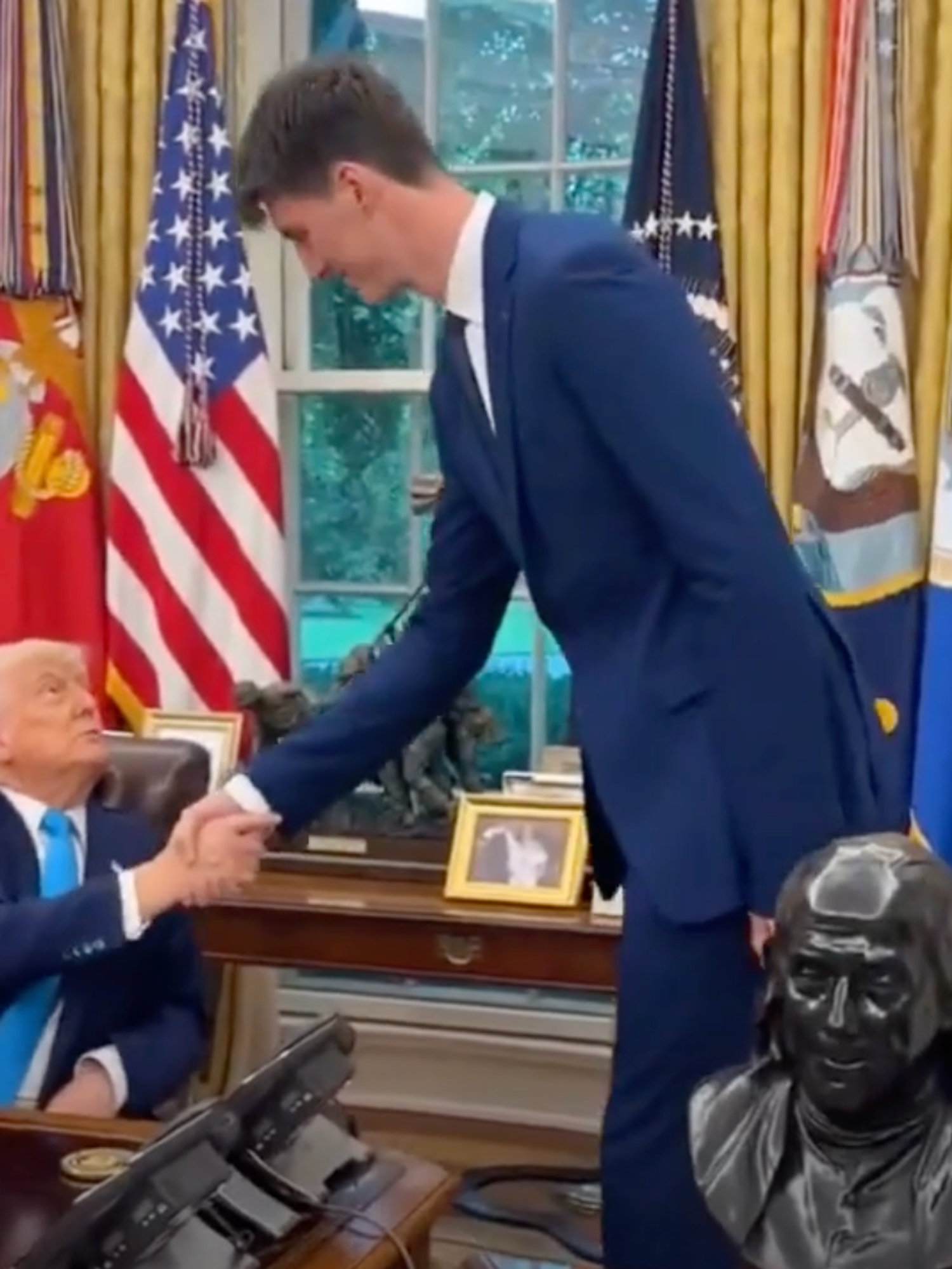 Donald Trump fawns over "beautiful looking" basketball player in bizarre Oval Office meeting
