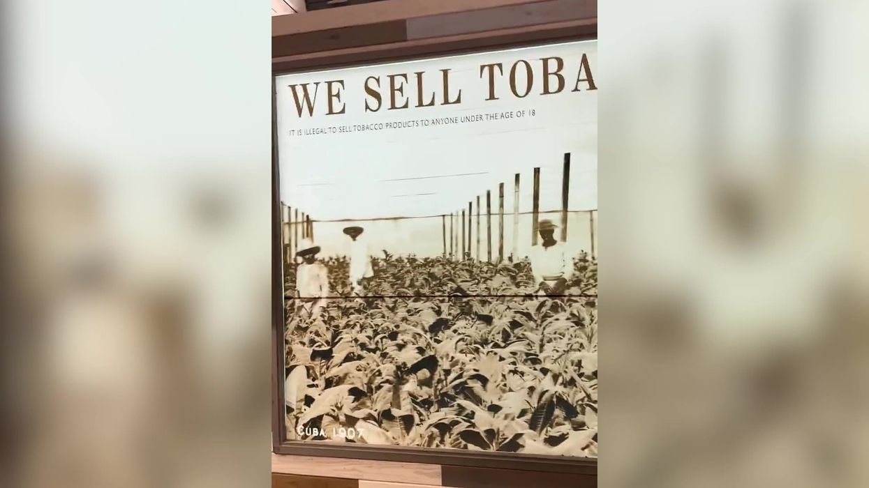 Shop remove tobacco plantation image after being accused of racism