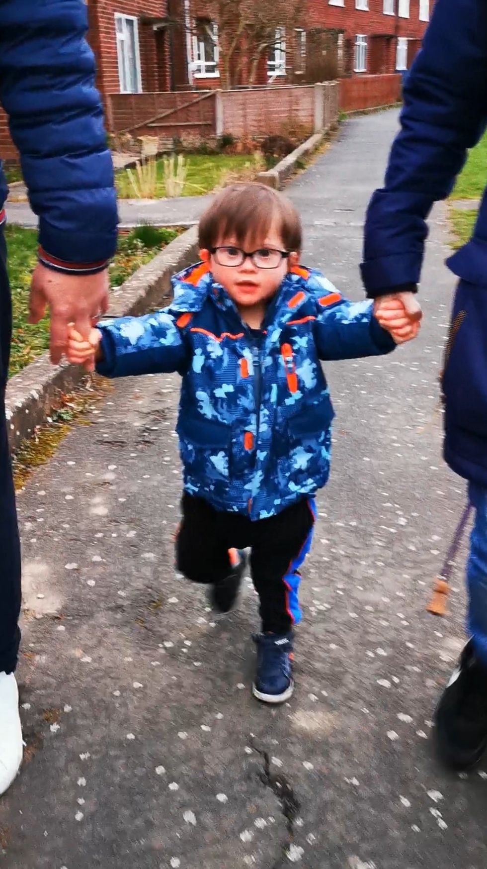 Tom Albrighton, 2, who is taking on a walking challenge ahead of World Down Syndrome Day