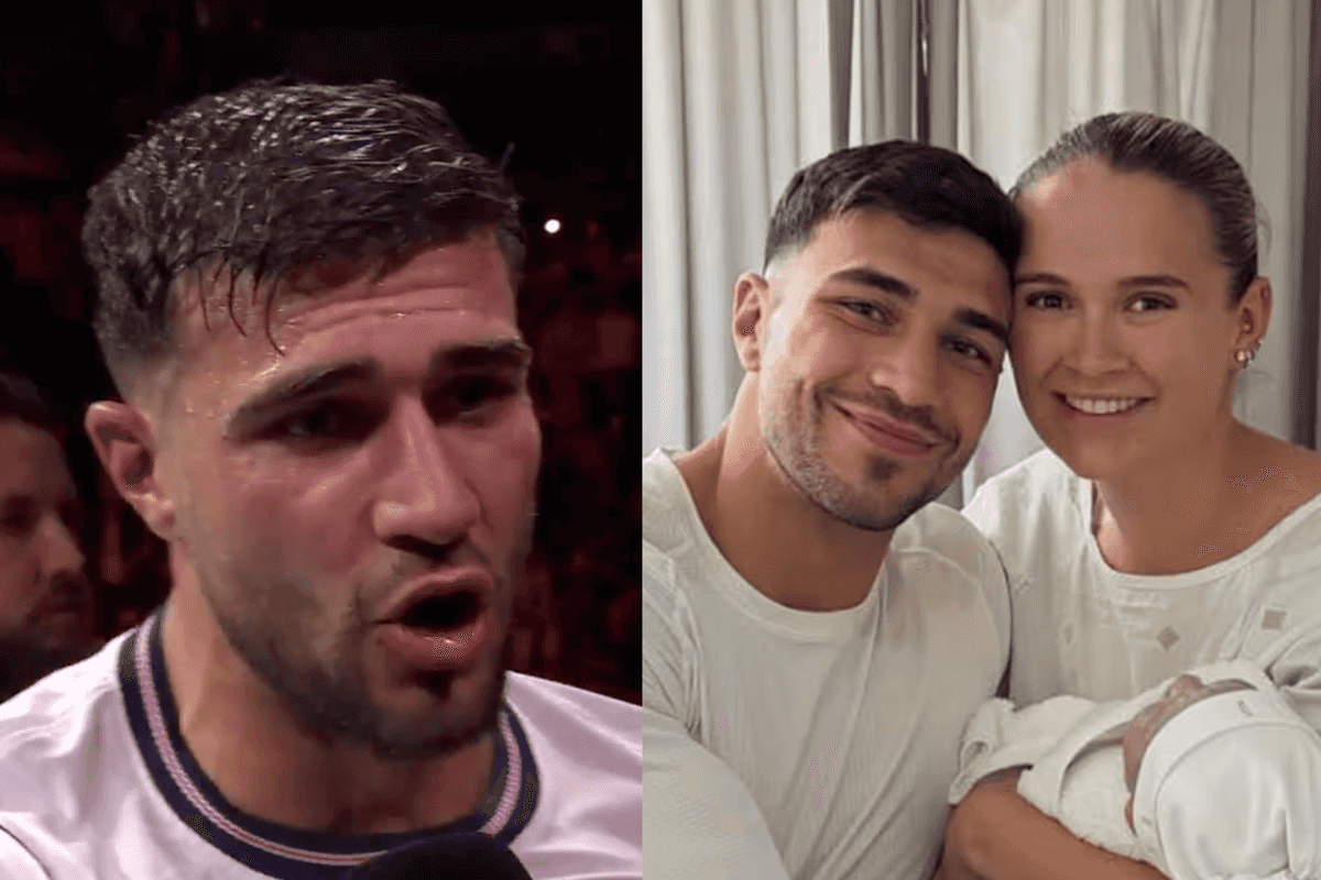 Tommy Fury and Molly-Mae Hague's baby name revealed on shorts during boxing match: 'Knew it'