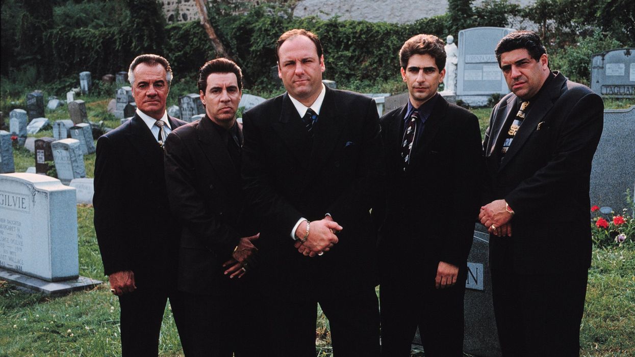 <p>Tony Soprano and members of the mob attend a funeral for one of their own </p>