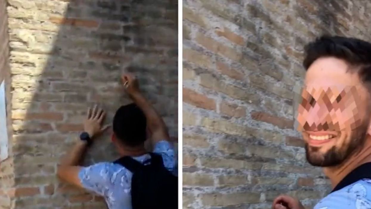 Tourist causes outrage by carving initials into Rome Colosseum with key