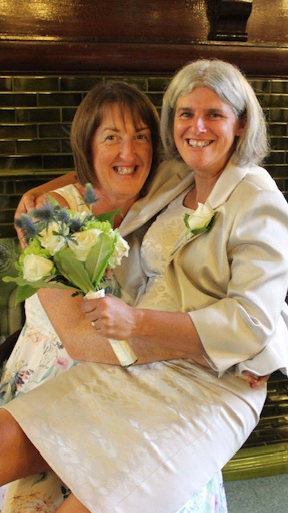 Tracey Howe with her late wife Angela