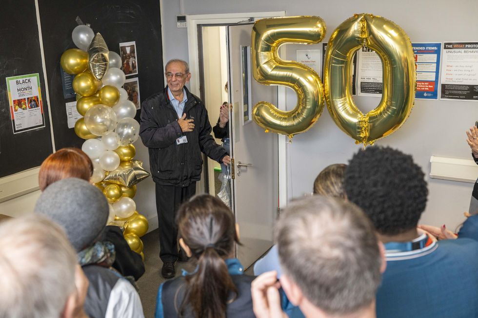 Train chef Mohammed Yousuf enters a surprise party for him