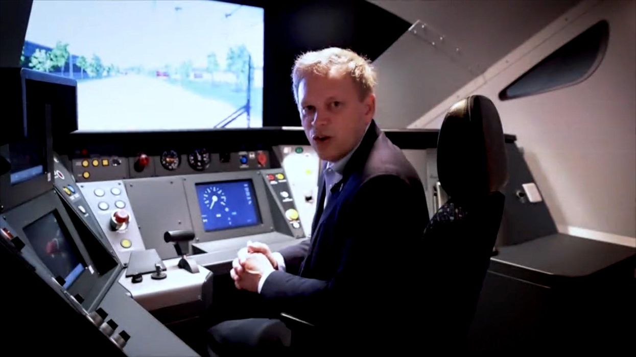 Grant Shapps 'drove a train' and it has to be seen to be believed